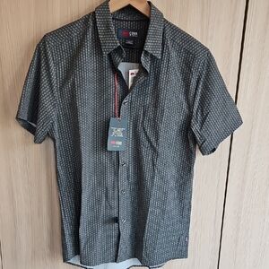 Cova Men's Gray Casual Button Down Shirt